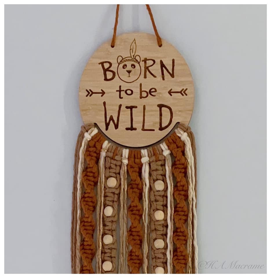 Macrame Frame BORN TO BE WILD