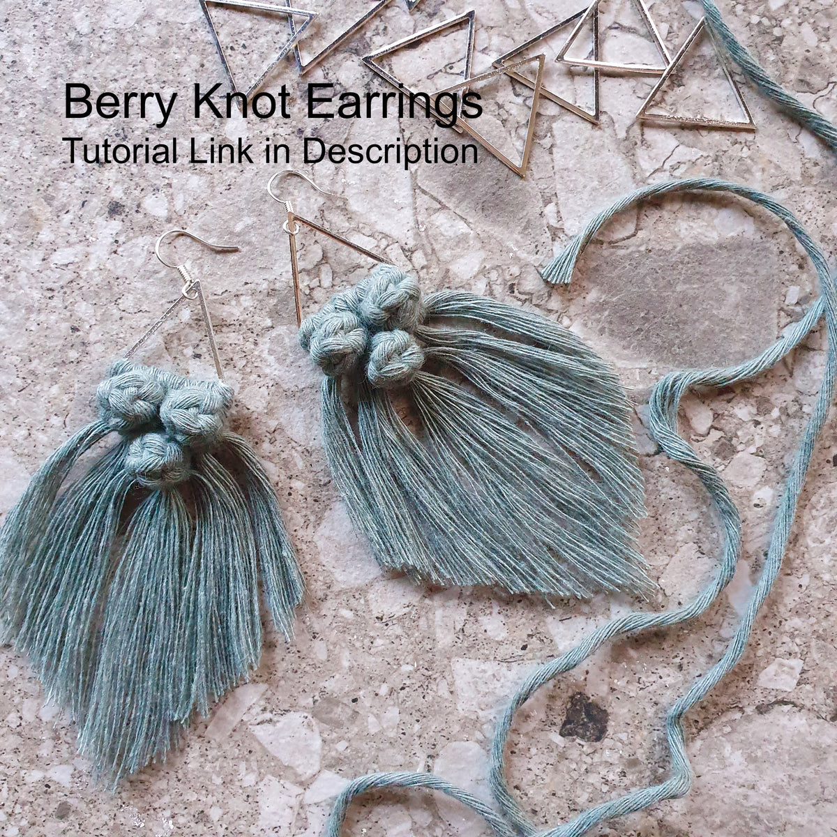 BAMBOO Earring Macrame Frames TRIANGLES