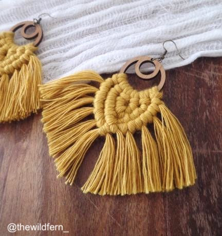 Earring Macrame Frames CHARLOTTE Pair