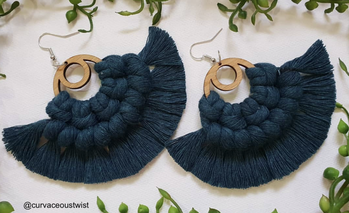 Earring Macrame Frames CHARLOTTE Pair