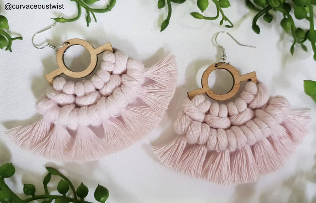 Earring Macrame Frames GEORGIA Pair