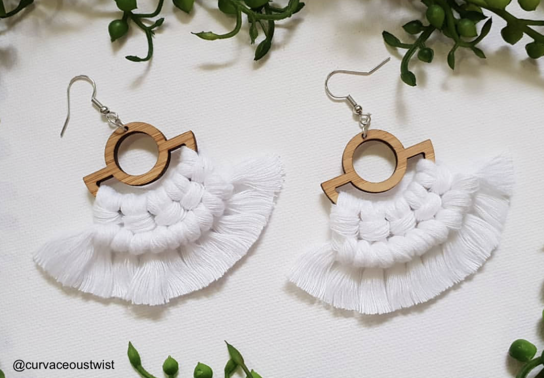 Earring Macrame Frames GEORGIA Pair