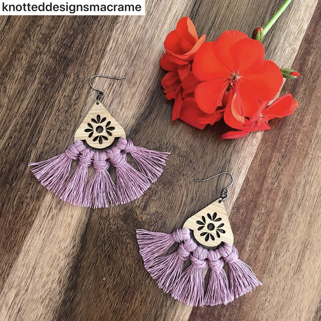 BAMBOO Macrame Earring Frames PETALS Range