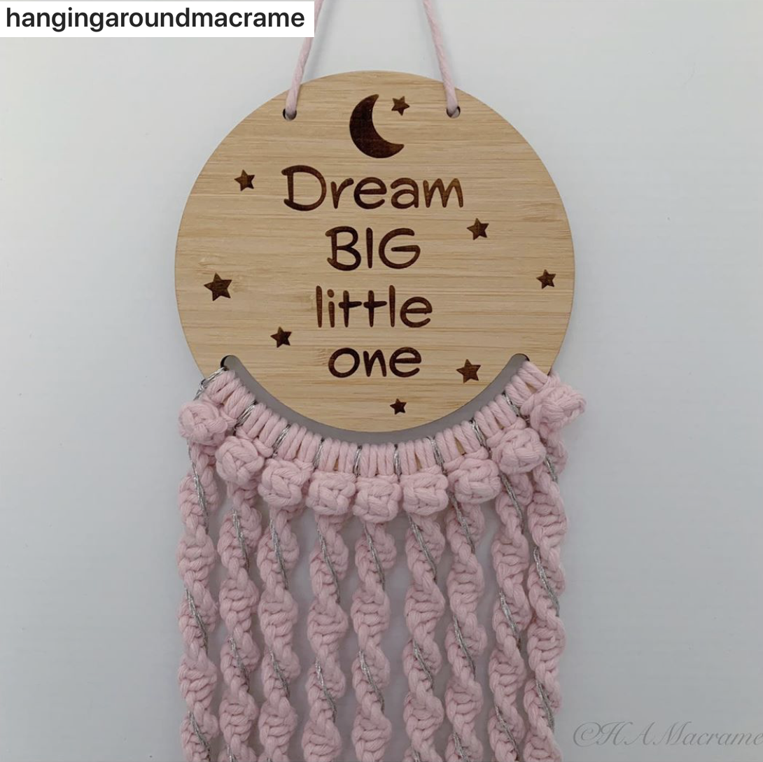Macrame Frame DREAM BIG LITTLE ONE