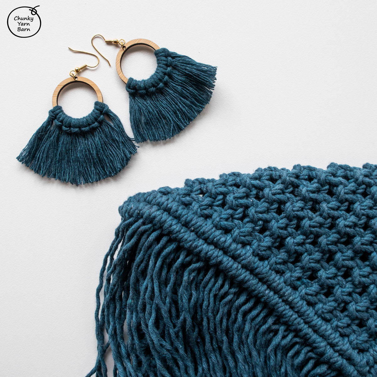 BAMBOO Earring Macrame Frames CIRCULAR Pair