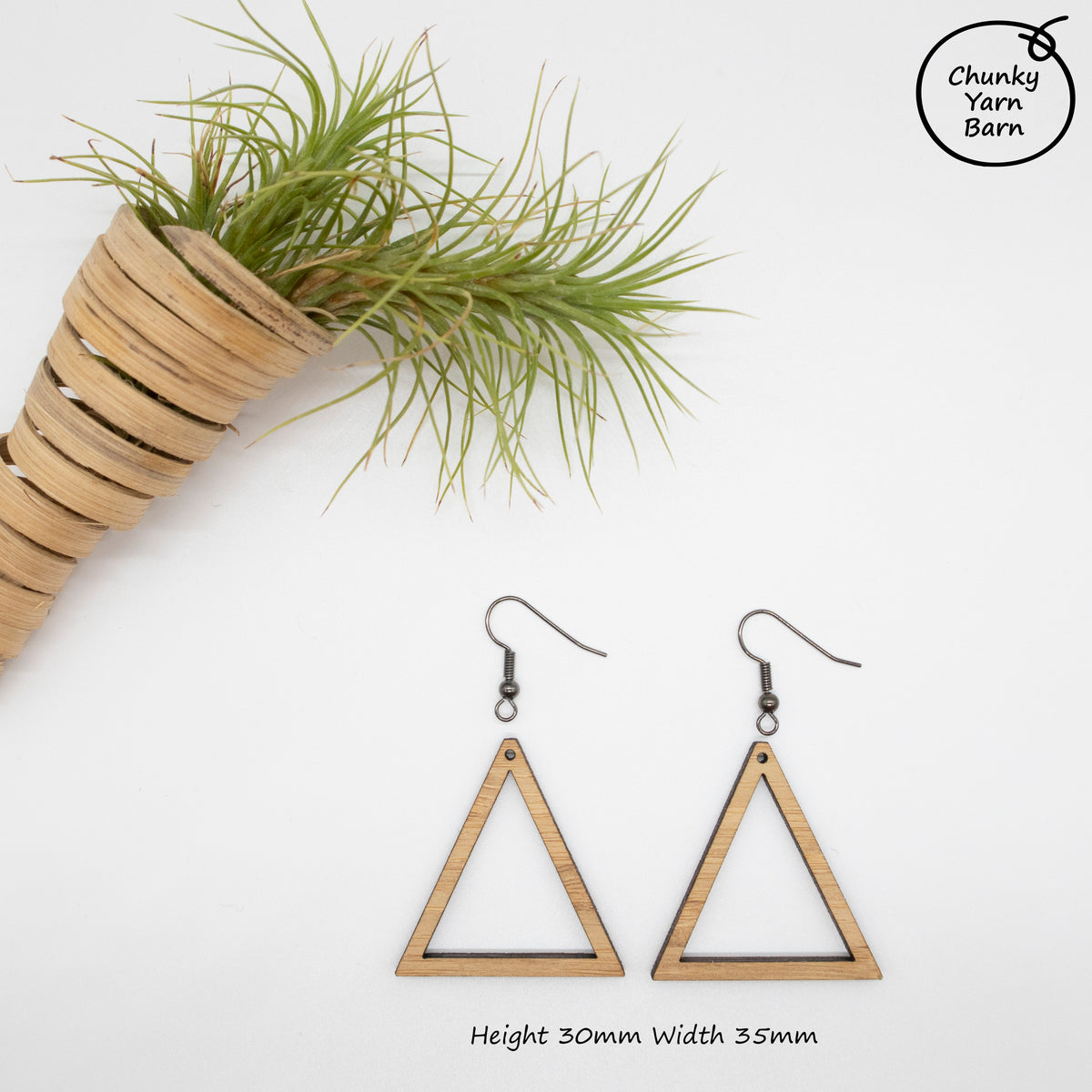 BAMBOO Earring Macrame Frames TRIANGLES