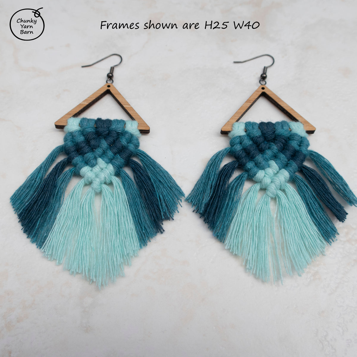 BAMBOO Earring Macrame Frames TRIANGLES
