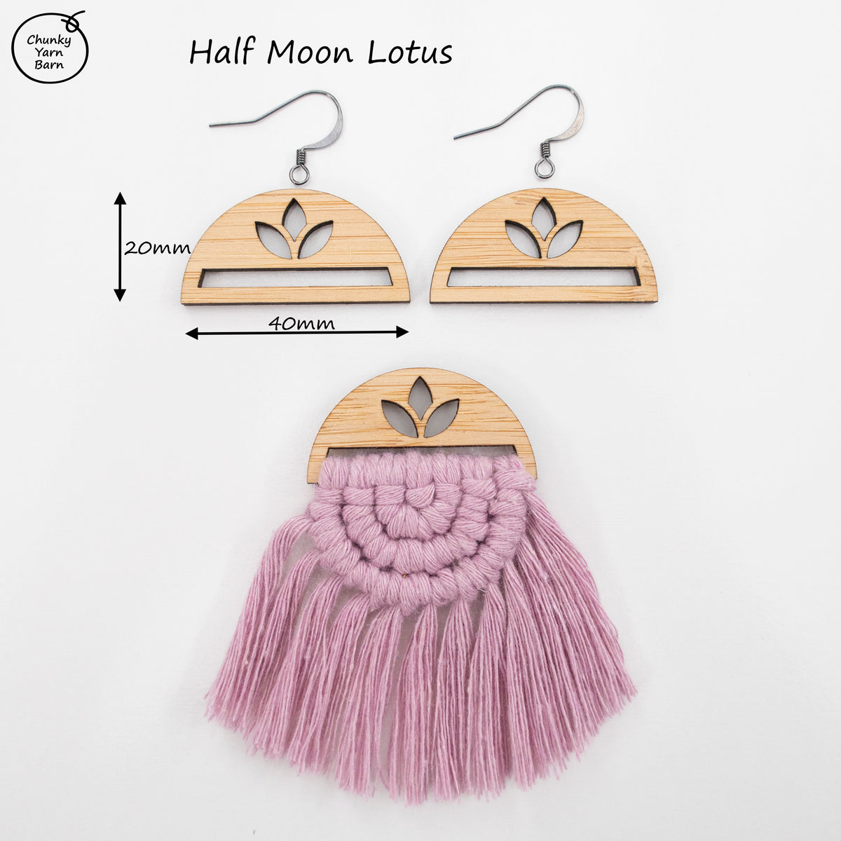 BAMBOO Earring Macrame Frames LOTUS Range