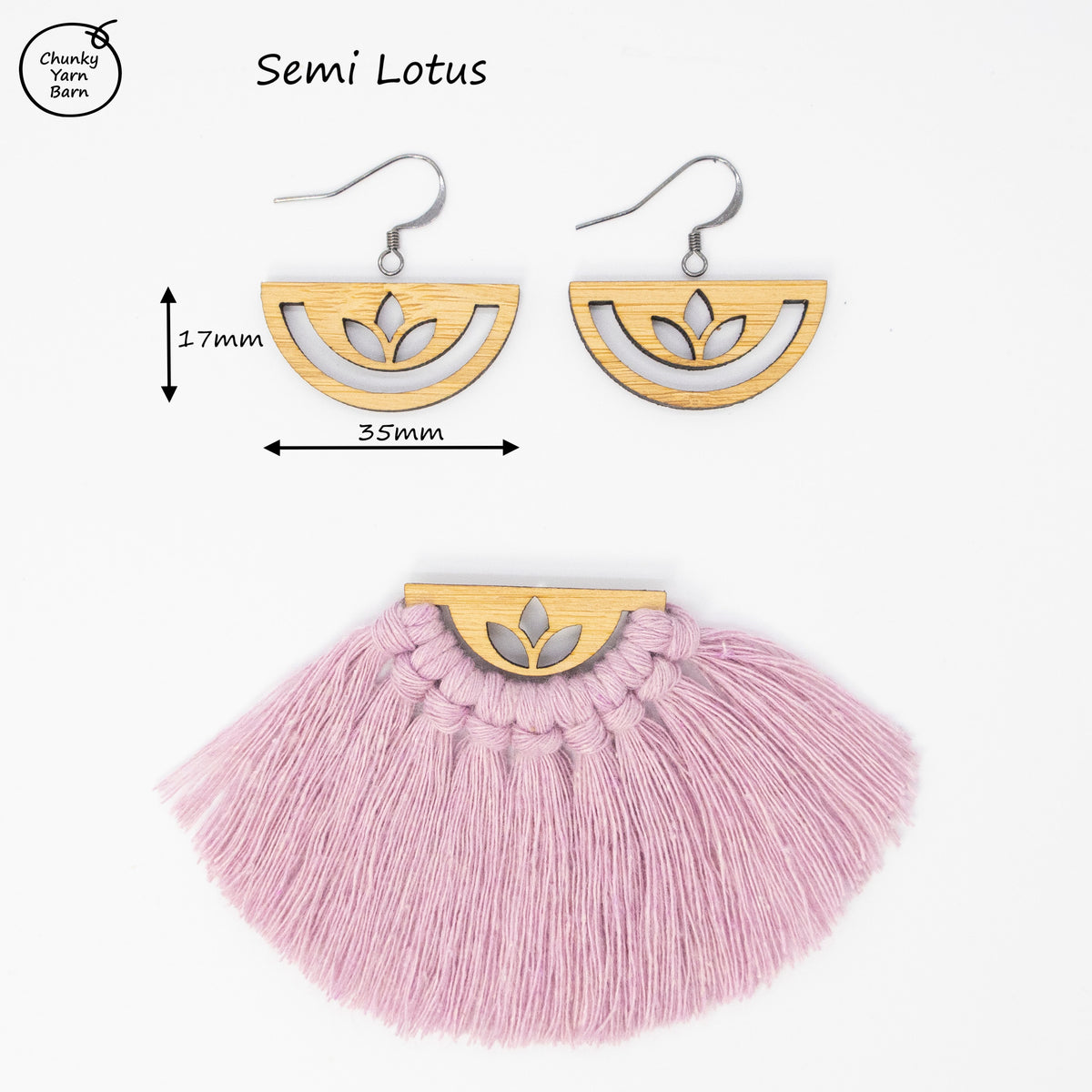 BAMBOO Earring Macrame Frames LOTUS Range