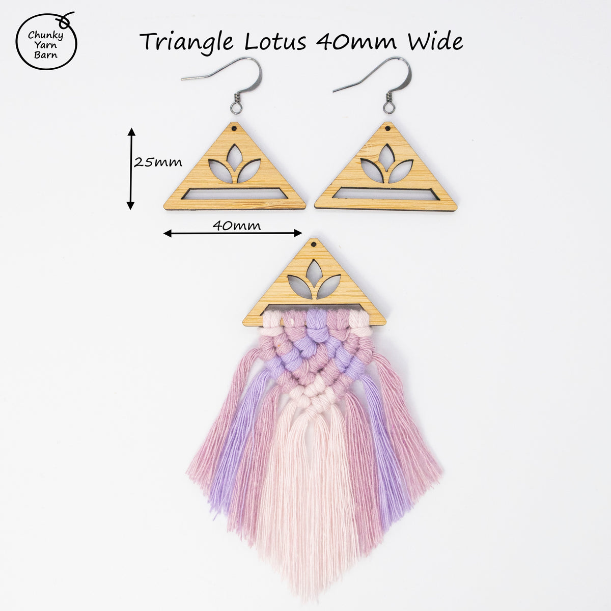 BAMBOO Earring Macrame Frames LOTUS Range