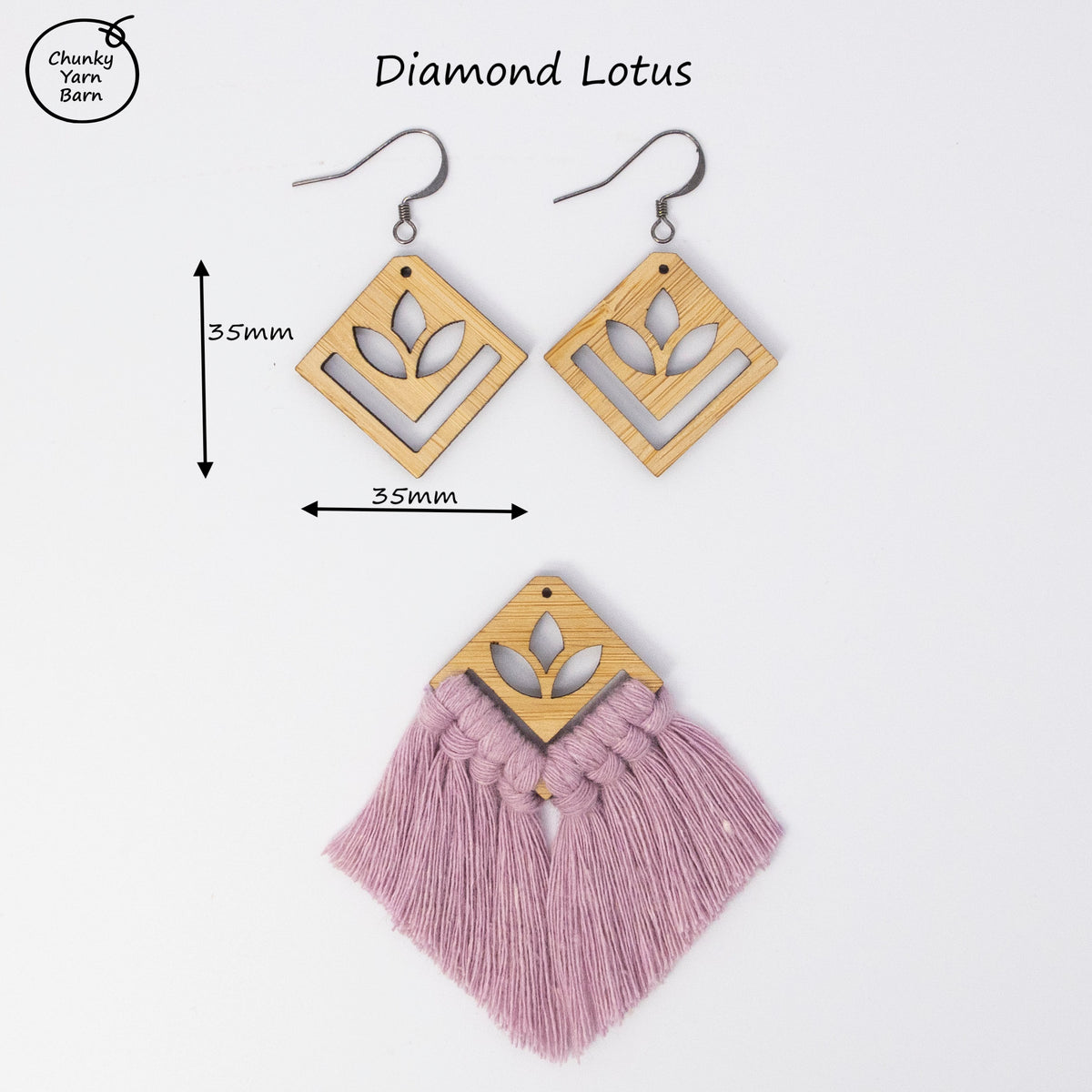 BAMBOO Earring Macrame Frames LOTUS Range