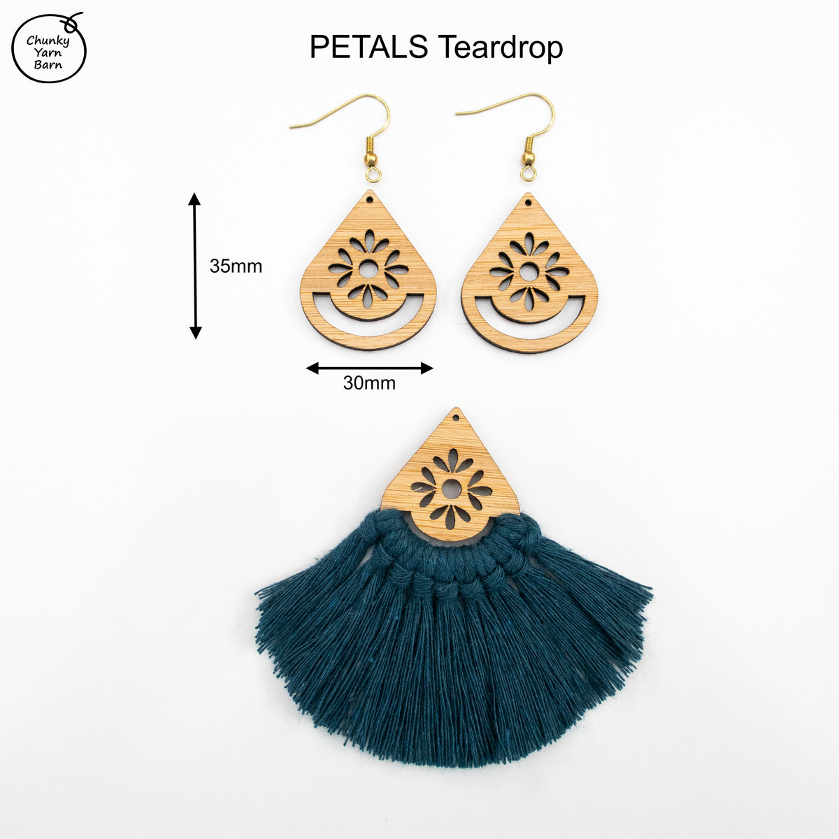 BAMBOO Macrame Earring Frames PETALS Range
