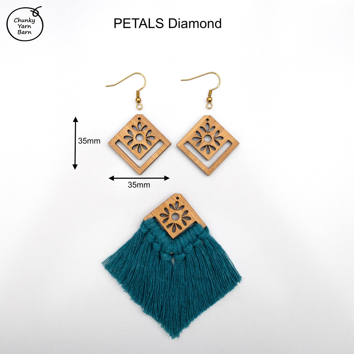 BAMBOO Macrame Earring Frames PETALS Range