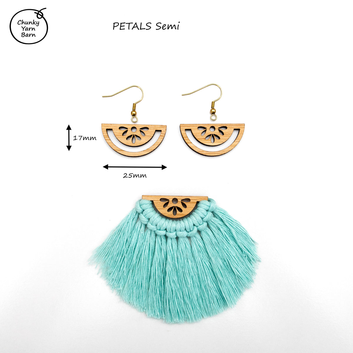 BAMBOO Macrame Earring Frames PETALS Range