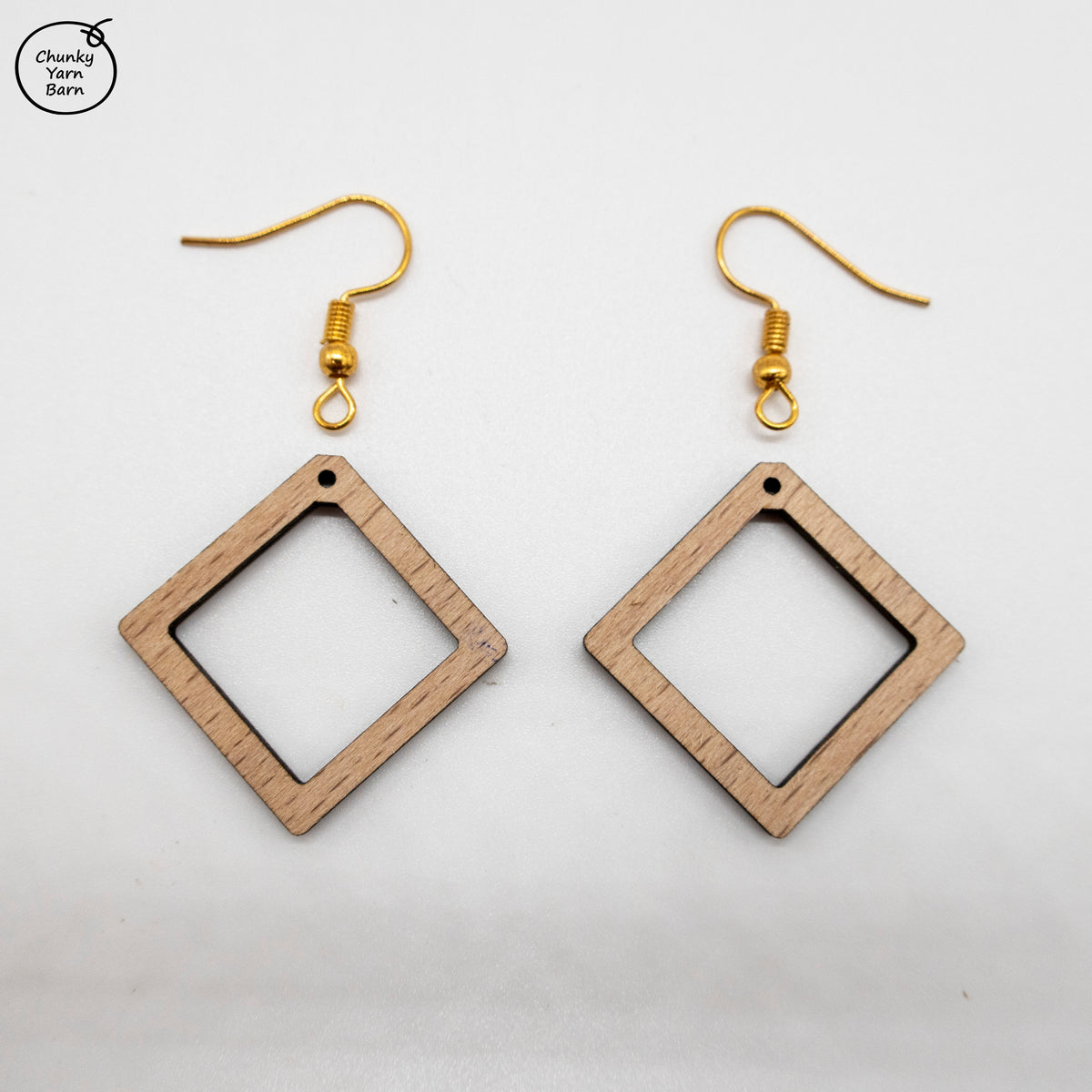 BAMBOO Earring Macrame Frames DIAMOND Pair