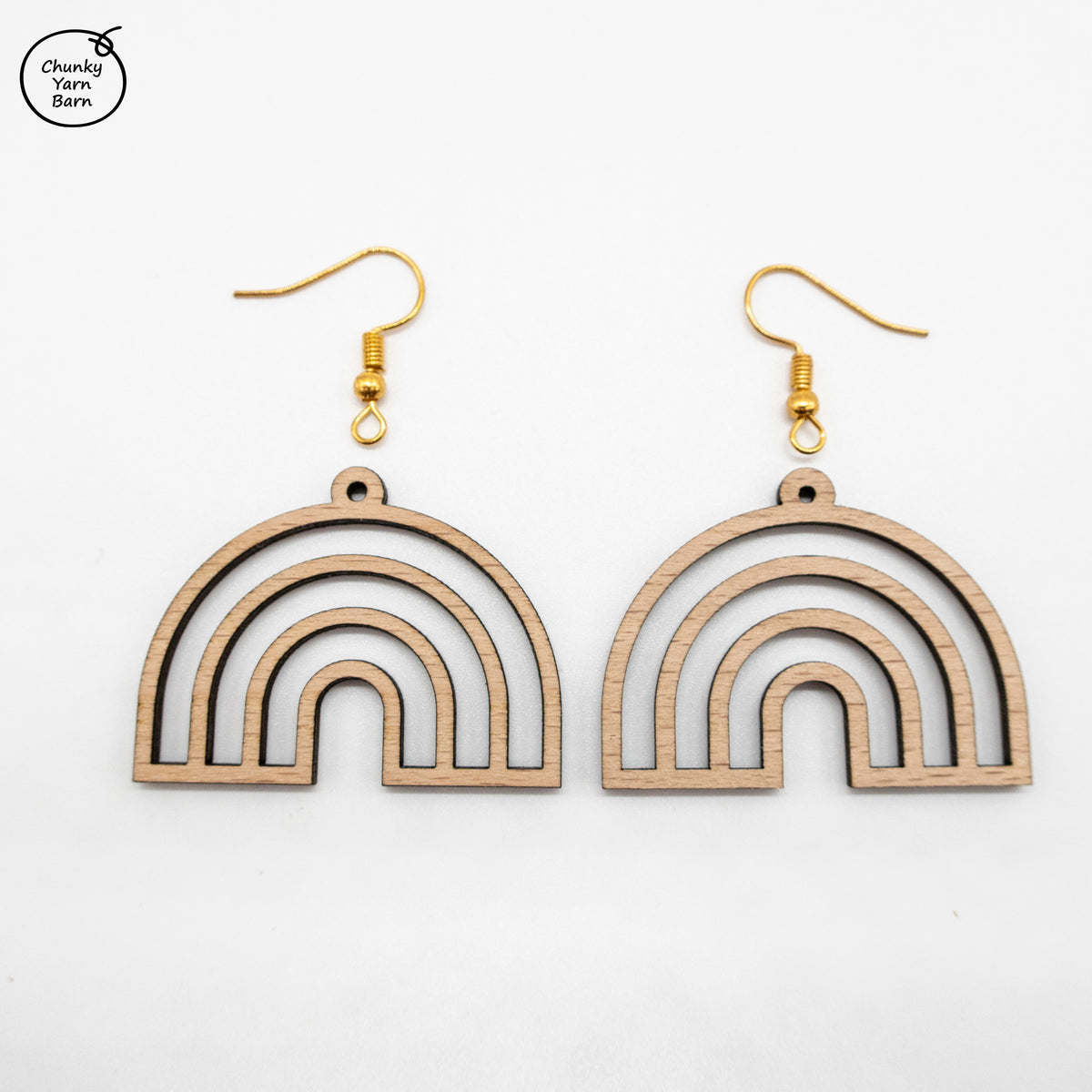 BAMBOO Earring Macrame Frames RAINBOW Pair