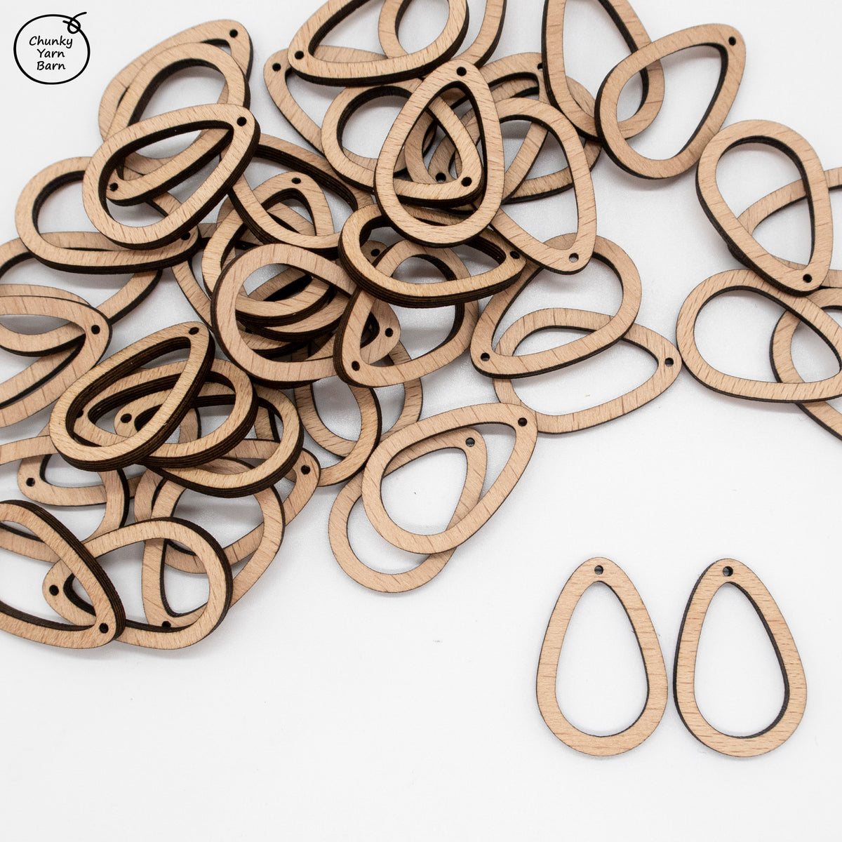 BAMBOO Earring Macrame Frames TEARDROP Pair