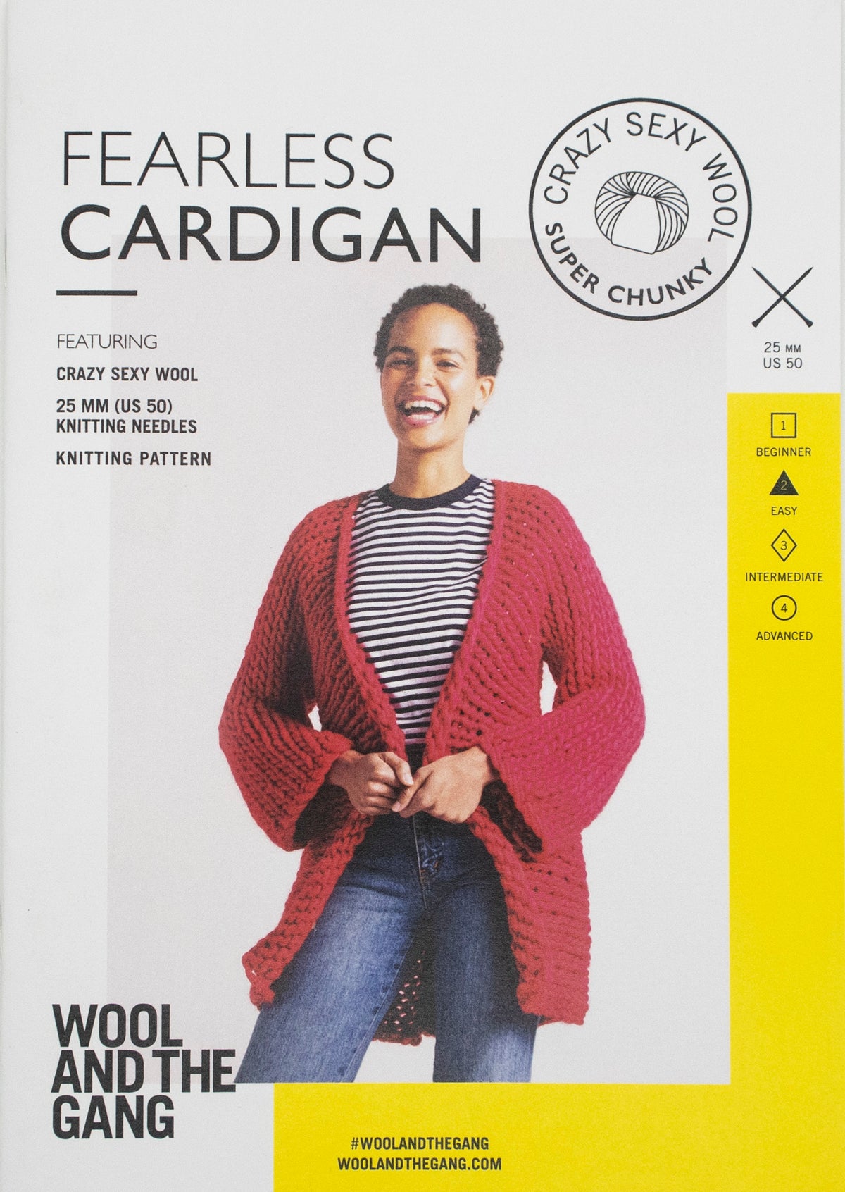 WATG Fearless Cardigan KNITTING Pattern.