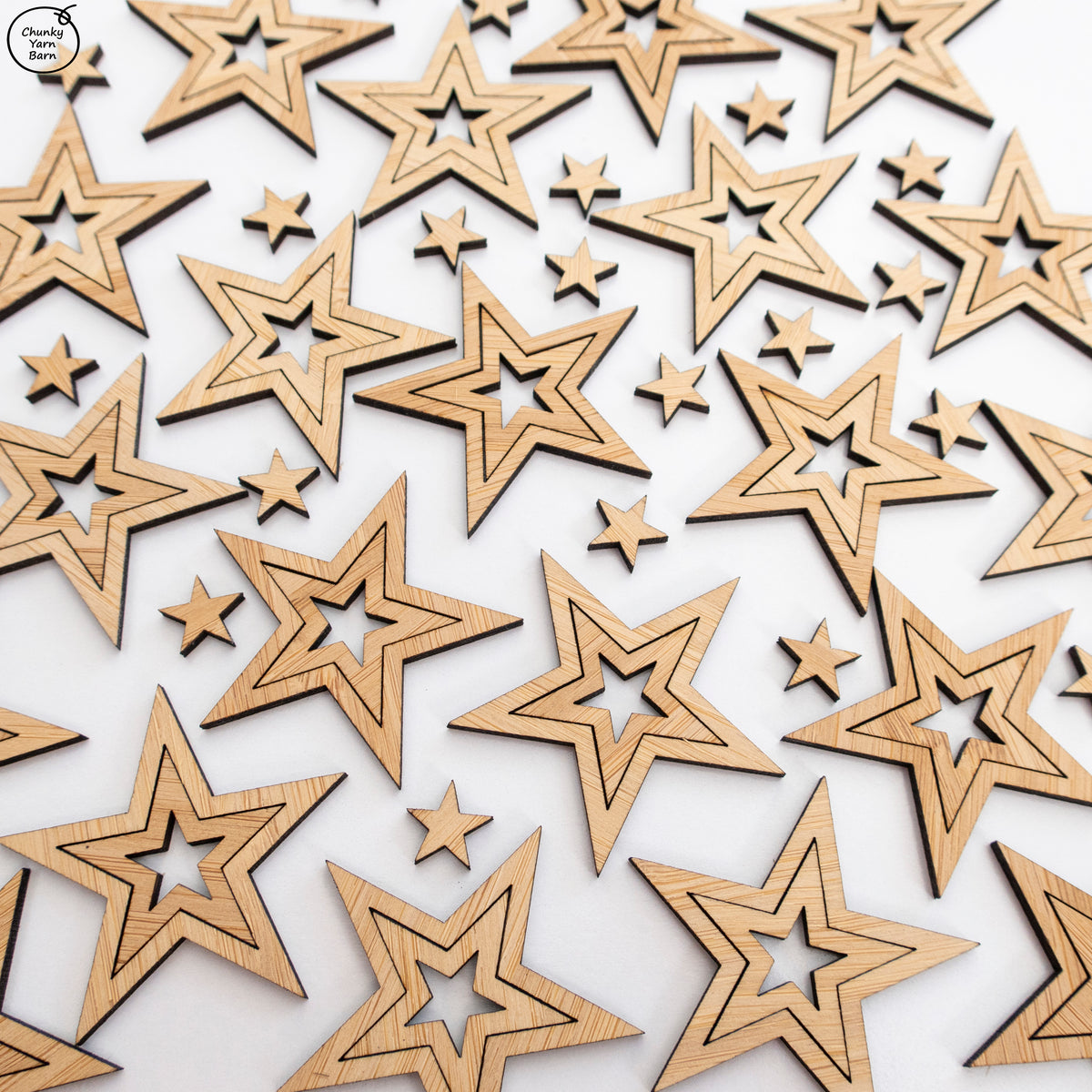 BAMBOO Stars 3mm (5 Sets of 3)