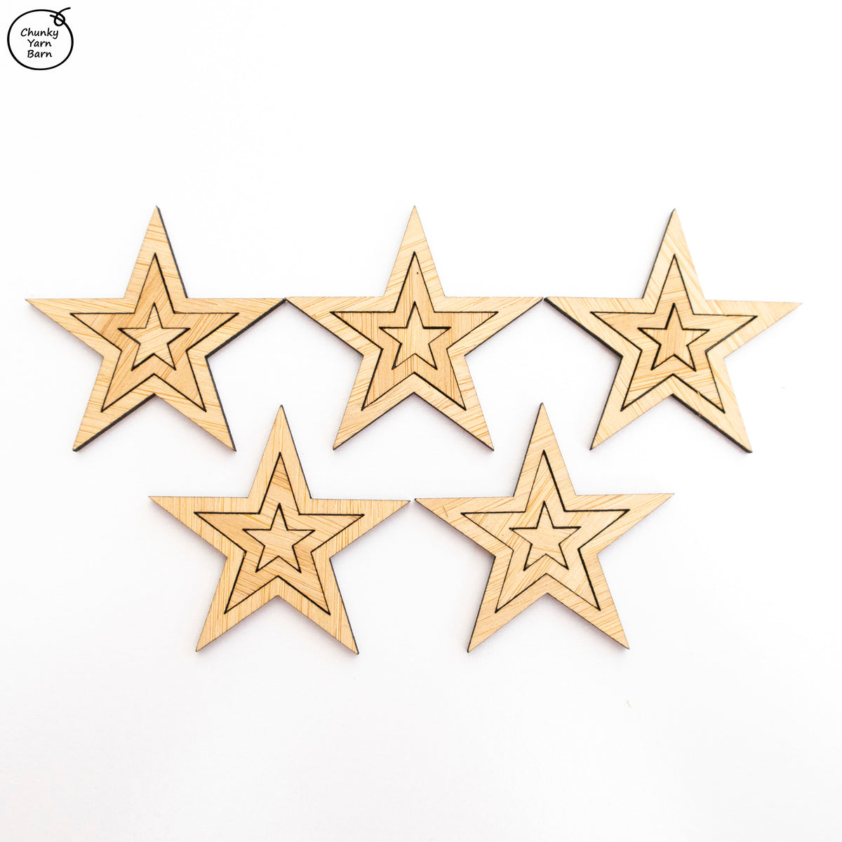 BAMBOO Stars 3mm (5 Sets of 3)