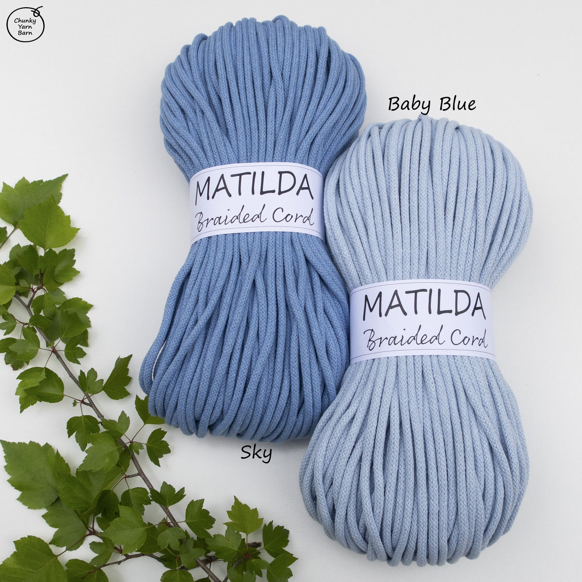 Matilda Braided Cord BABY BLUE 5mm 100m