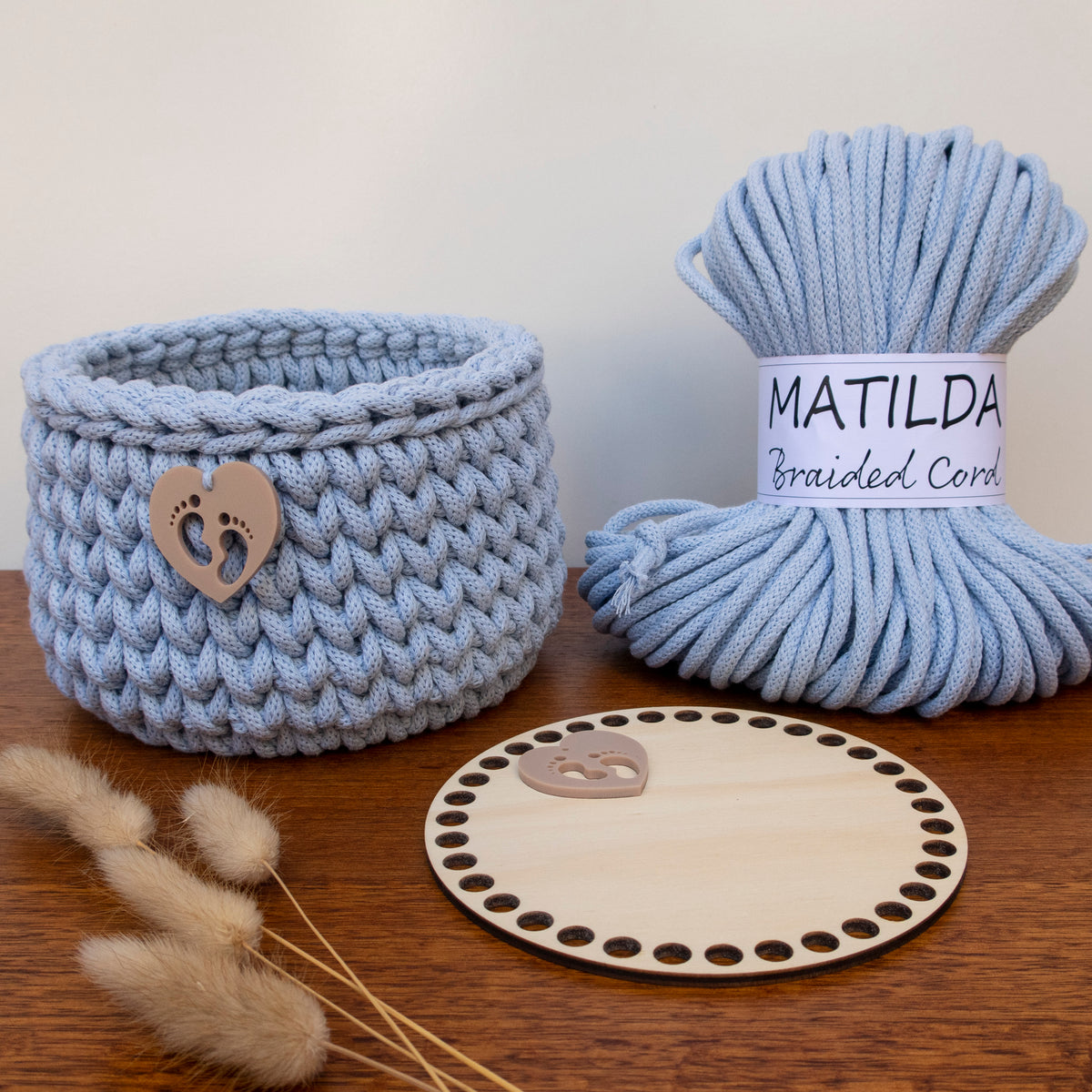Matilda Braided Cord BABY BLUE 5mm 100m