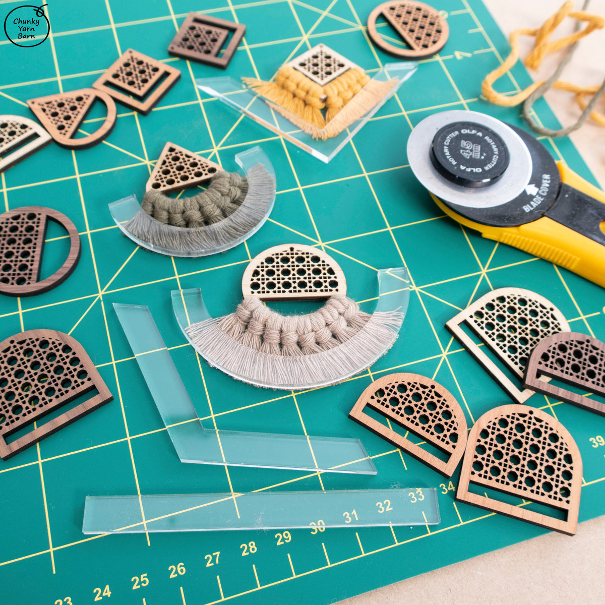 Macrame Earring Fringe Trimming Guides