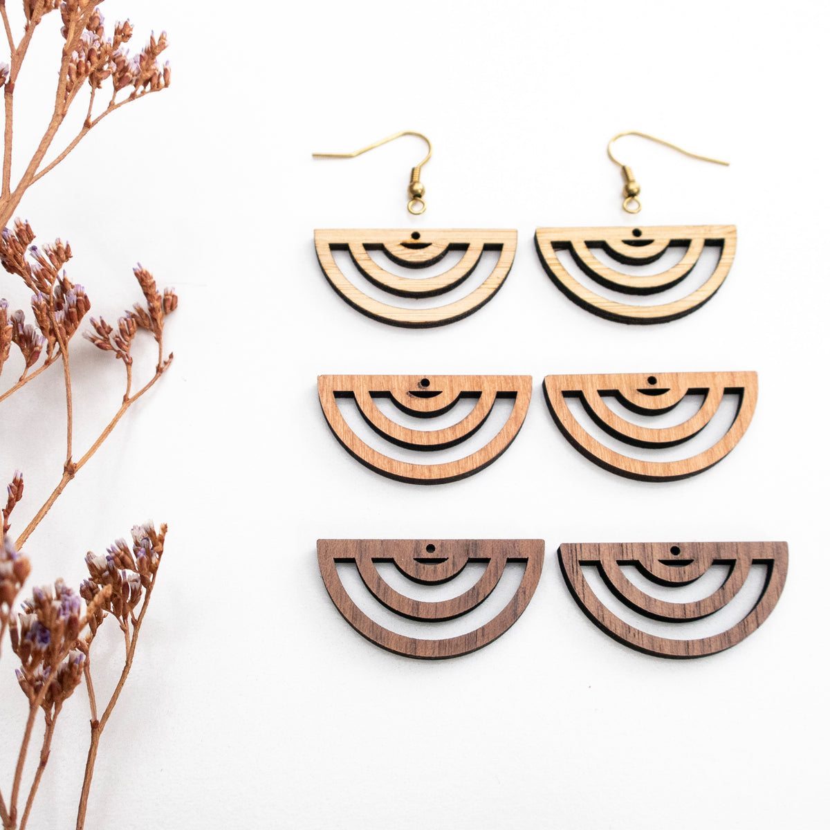 Earring Macrame Frames SEMI CHEVRON Pair