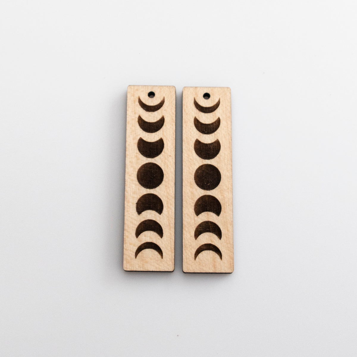 Earrings MOON PHASE Etched