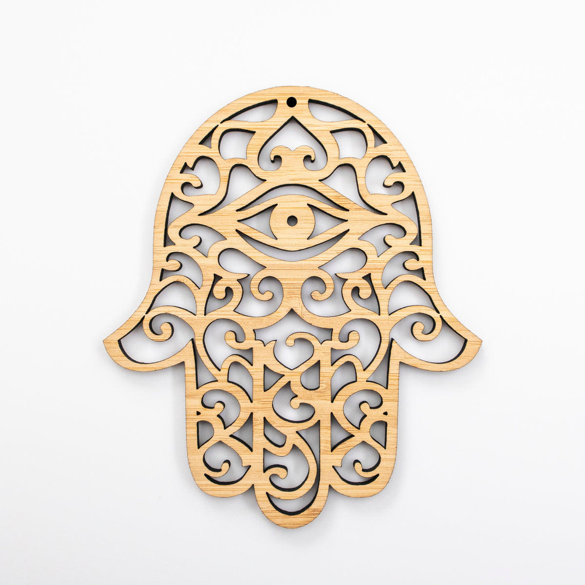 Bamboo Hamsa Hand with EYE