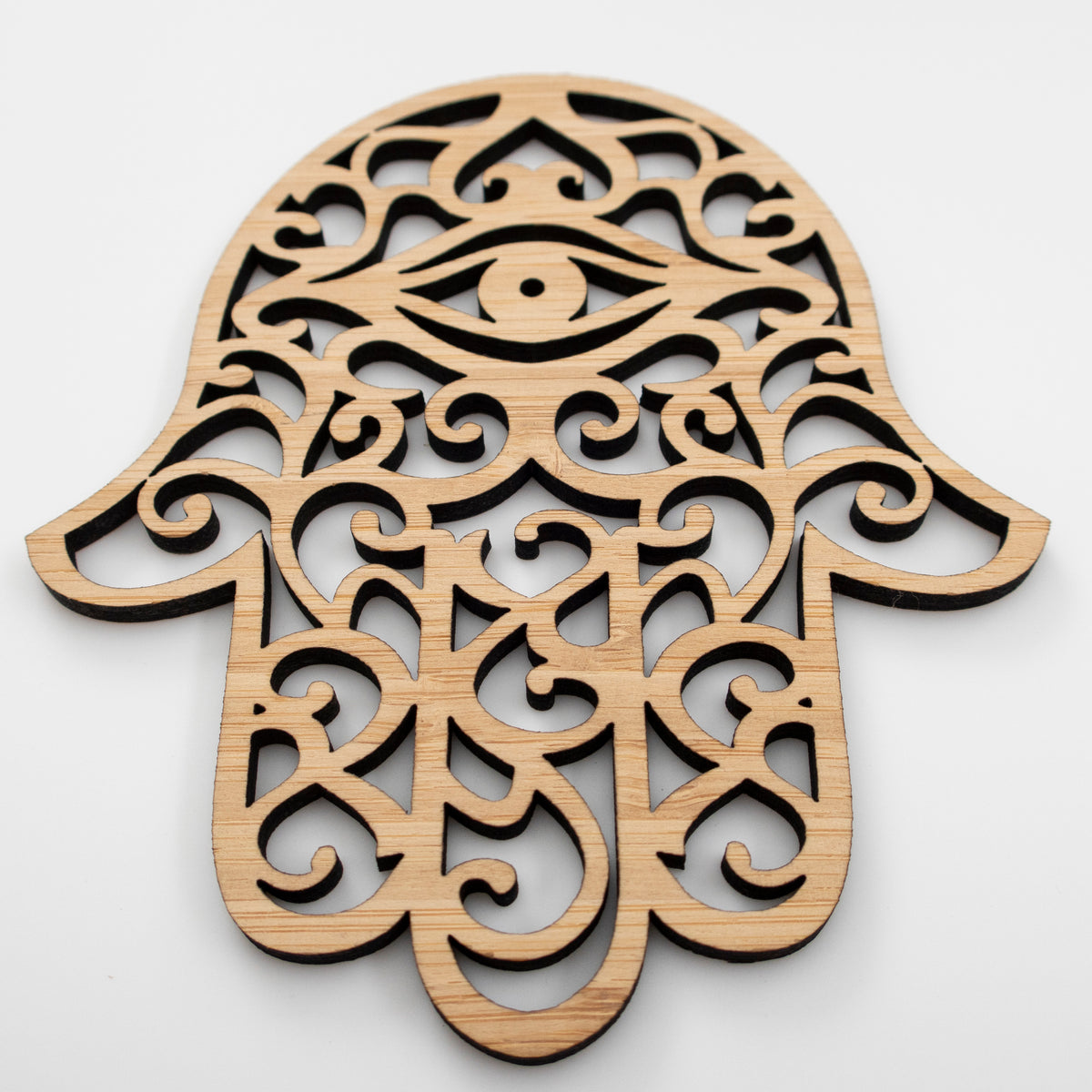 Bamboo Hamsa Hand with EYE