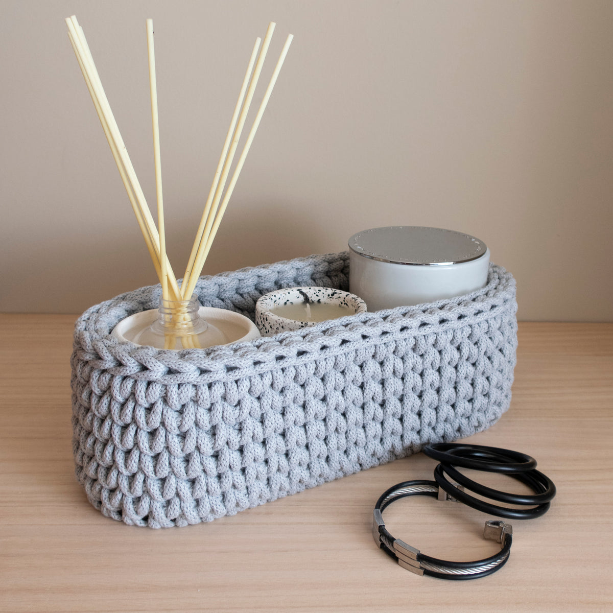 Matilda Braided Cord LIGHT GREY 5mm 100m