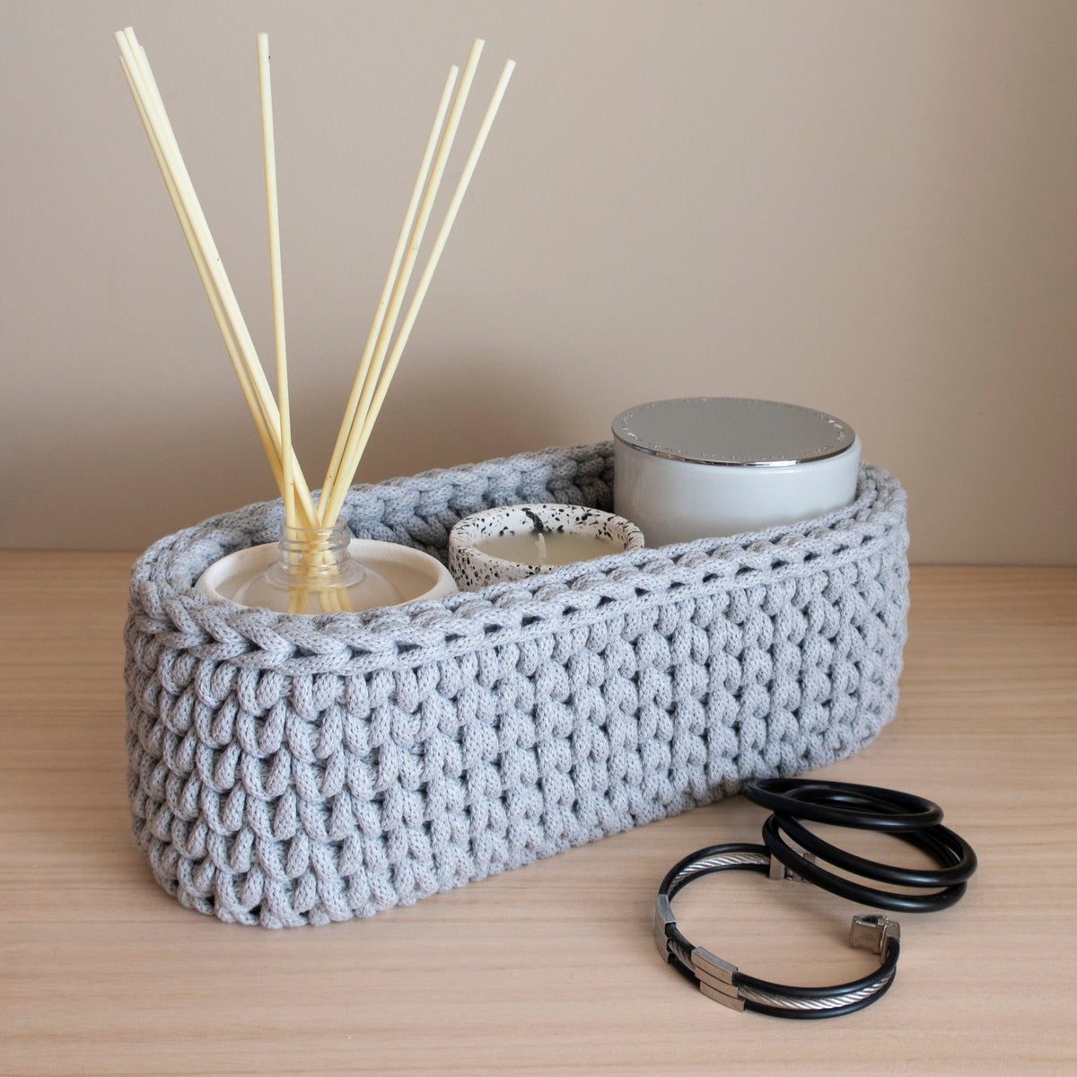 Matilda Braided Cord LIGHT GREY 5mm 200m