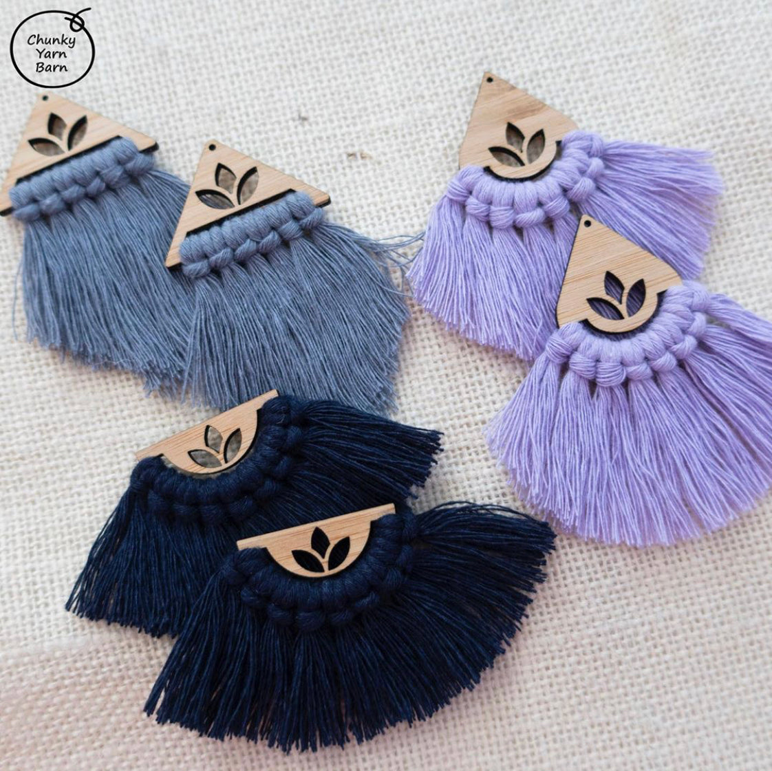 BAMBOO Earring Macrame Frames LOTUS Range