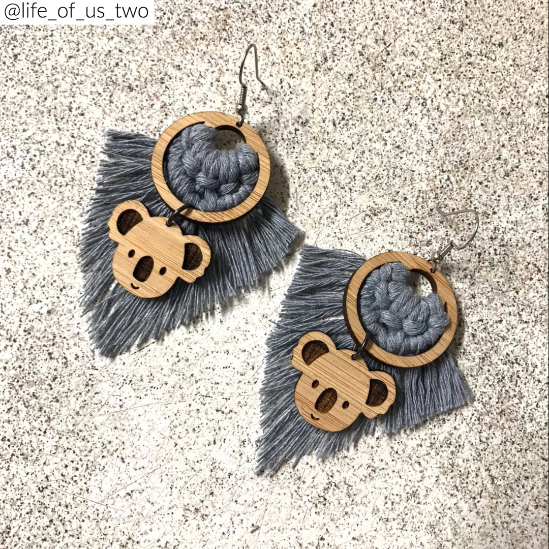 Earring Macrame Frames CHARLOTTE Pair