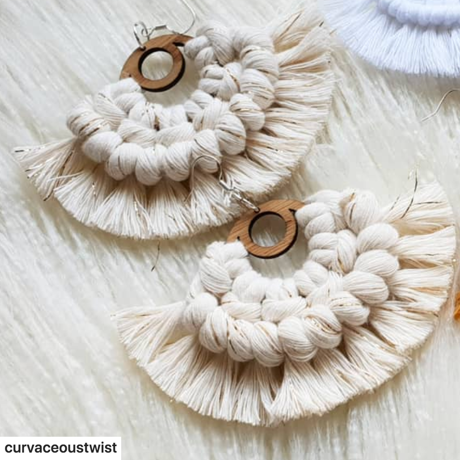 Earring Macrame Frames CHARLOTTE Pair