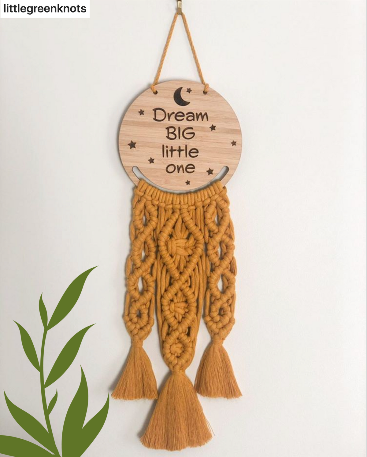 Macrame Frame DREAM BIG LITTLE ONE