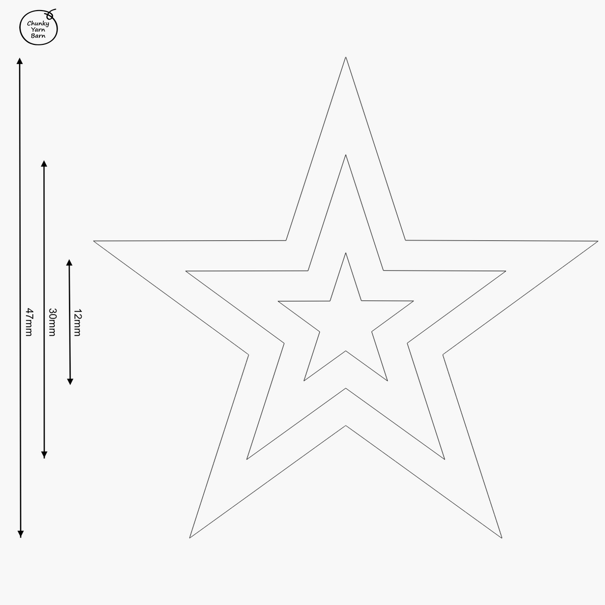 BAMBOO Stars 3mm (5 Sets of 3)