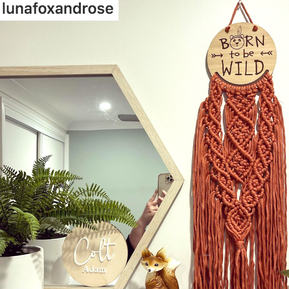 Macrame Frame BORN TO BE WILD