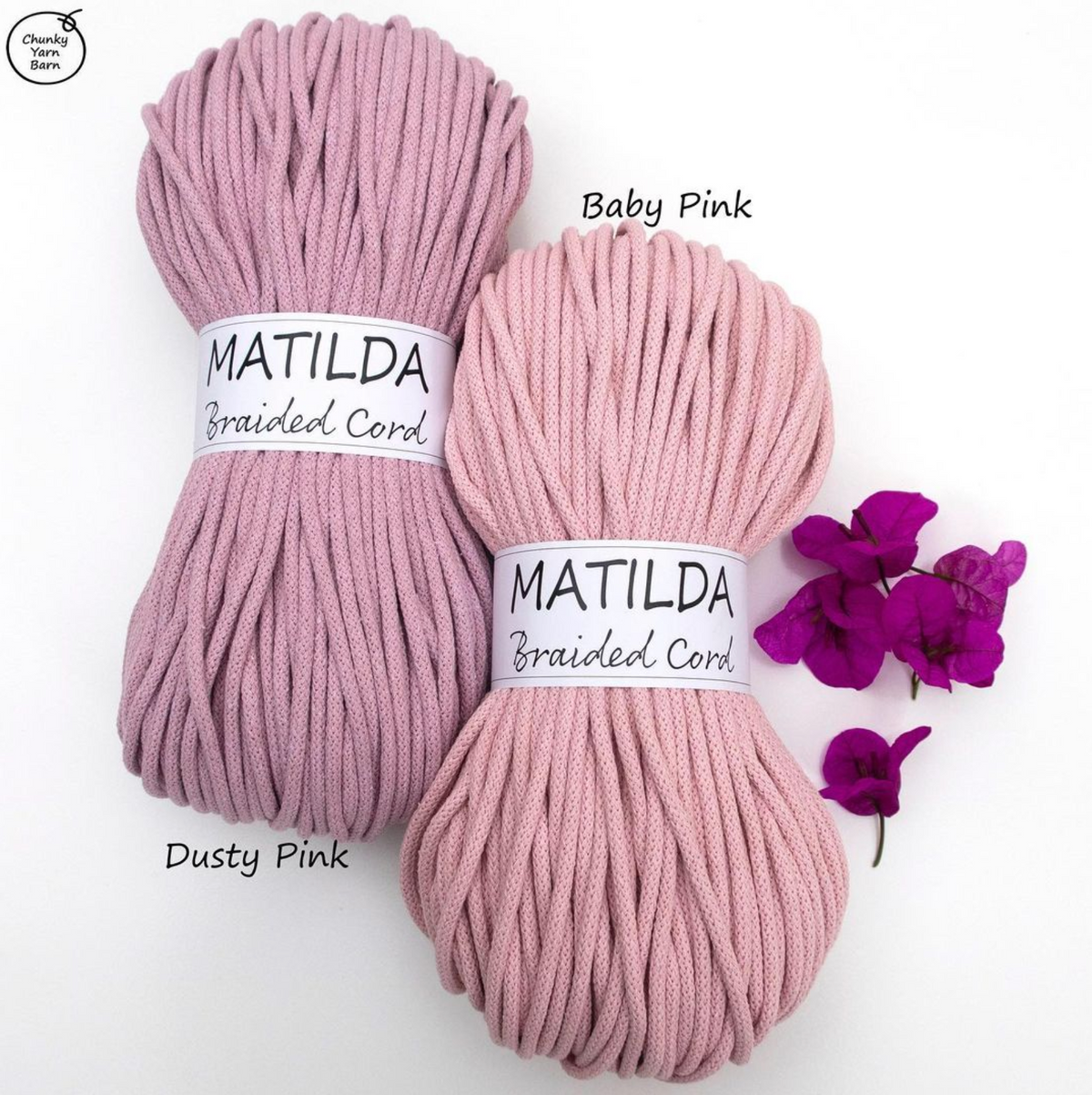 Matilda Braided Cord BABY PINK 5mm 50m