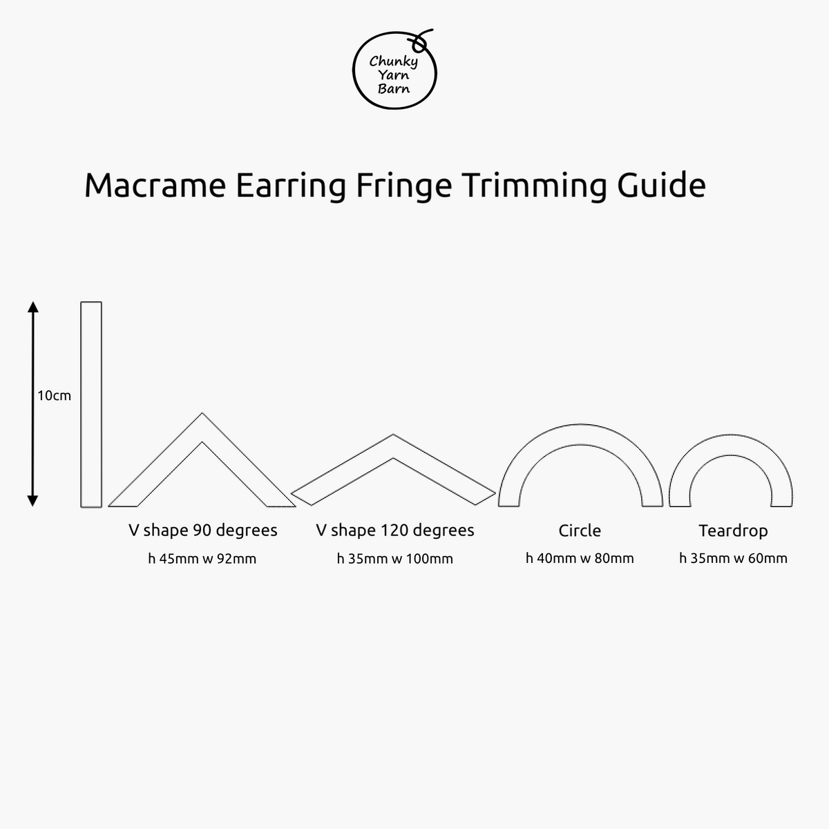 Macrame Earring Fringe Trimming Guides