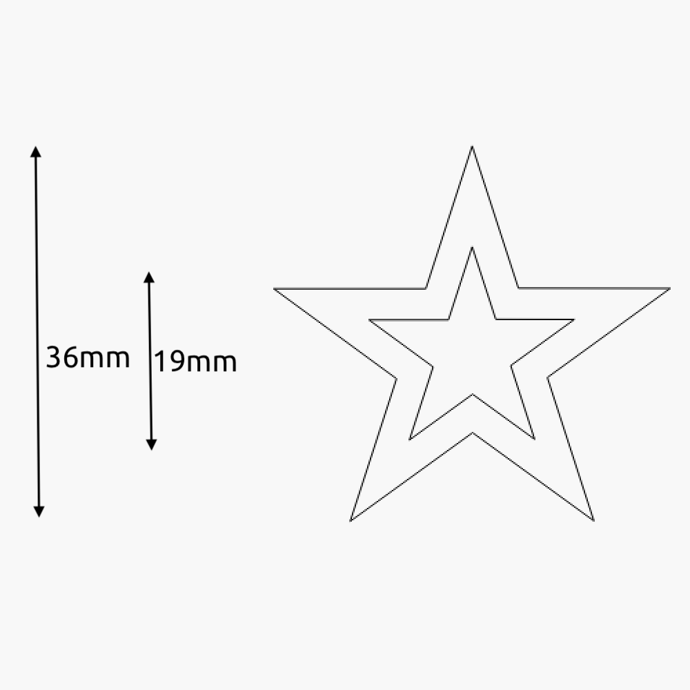 BAMBOO Stars 4.5mm (5 Sets of 2)
