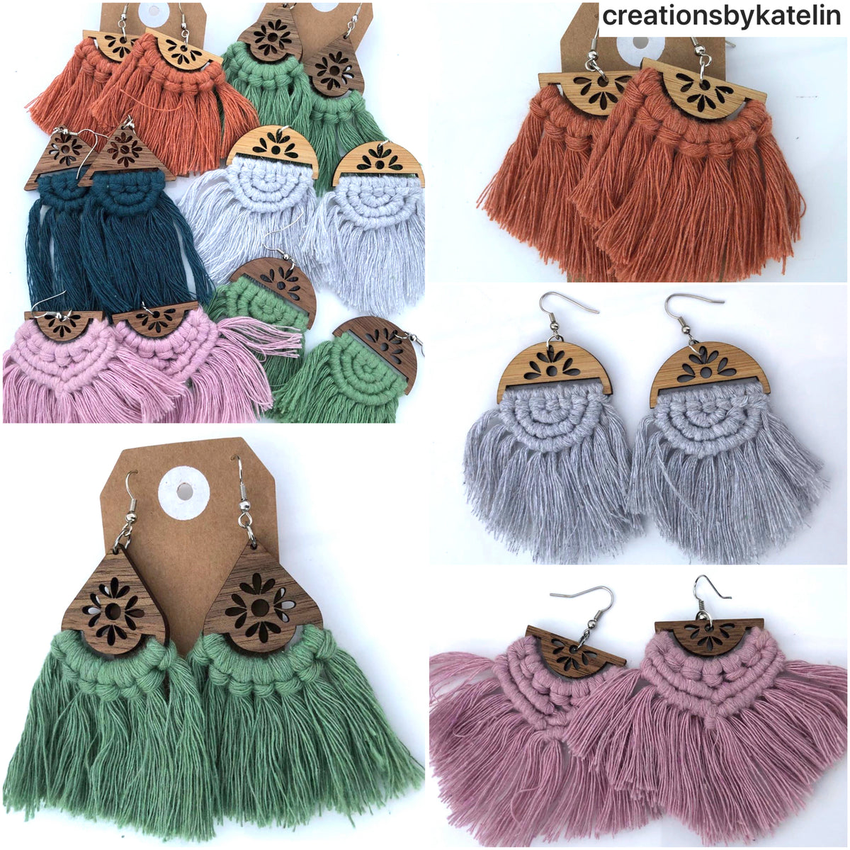 BAMBOO Macrame Earring Frames PETALS Range